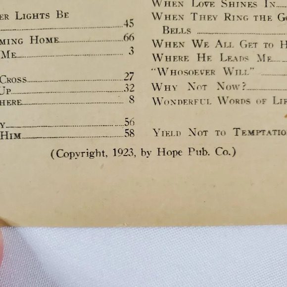 1923 Favorite Gospel Songs hymn Book Compiled By F.G. Kingsbury Chicago - Picture 4 of 5